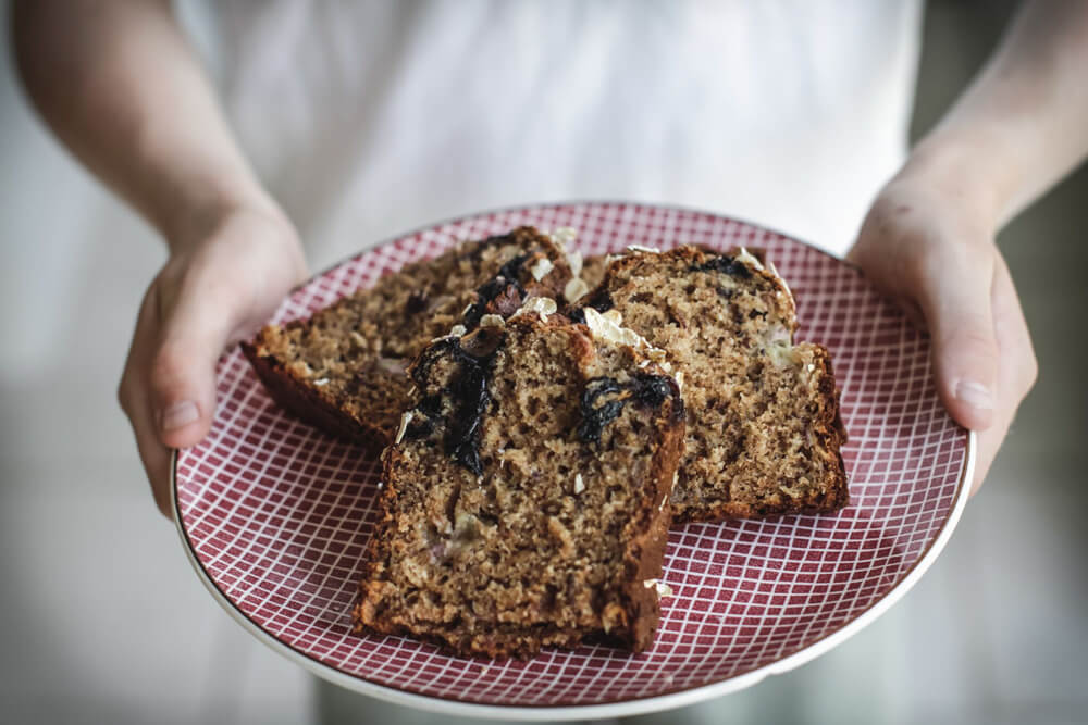 Blueberry and Banana Bread with Rolled Oats · Amanda Lawson