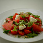 Watermelon and Tomato Salad with Pistachios, Feta and Mint