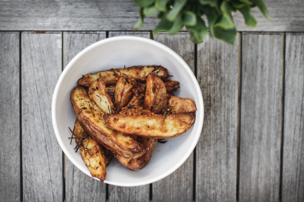 Parmesan potato wedges