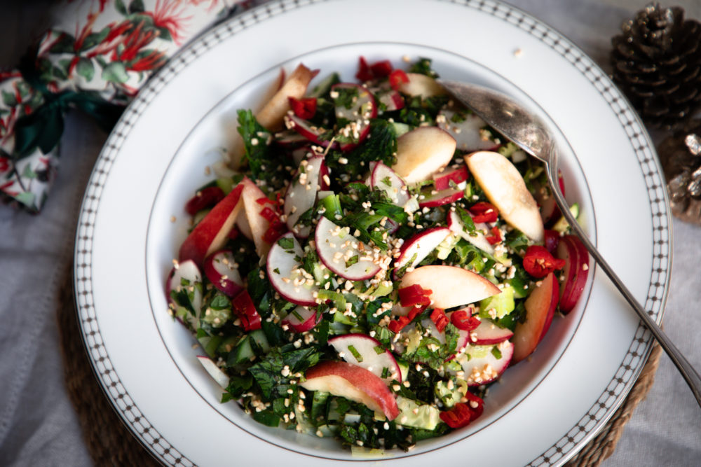 Cracked Wheat and Herbs with Nectarines