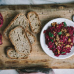 Roasted onion and beetroot dip