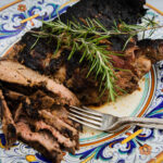 Butterflied lamb with rosemary and garlic