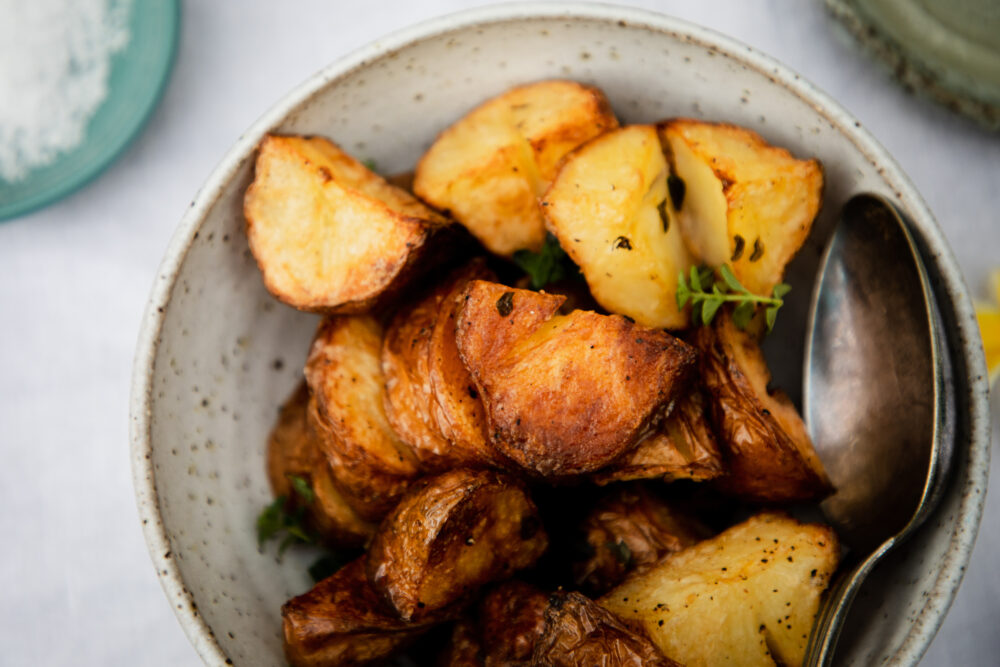 Salt and vinegar roasted potatoes