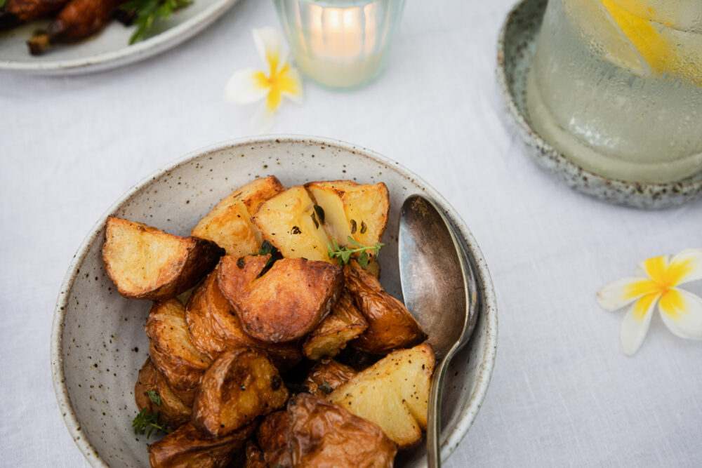 Salt and vinegar roast potatoes